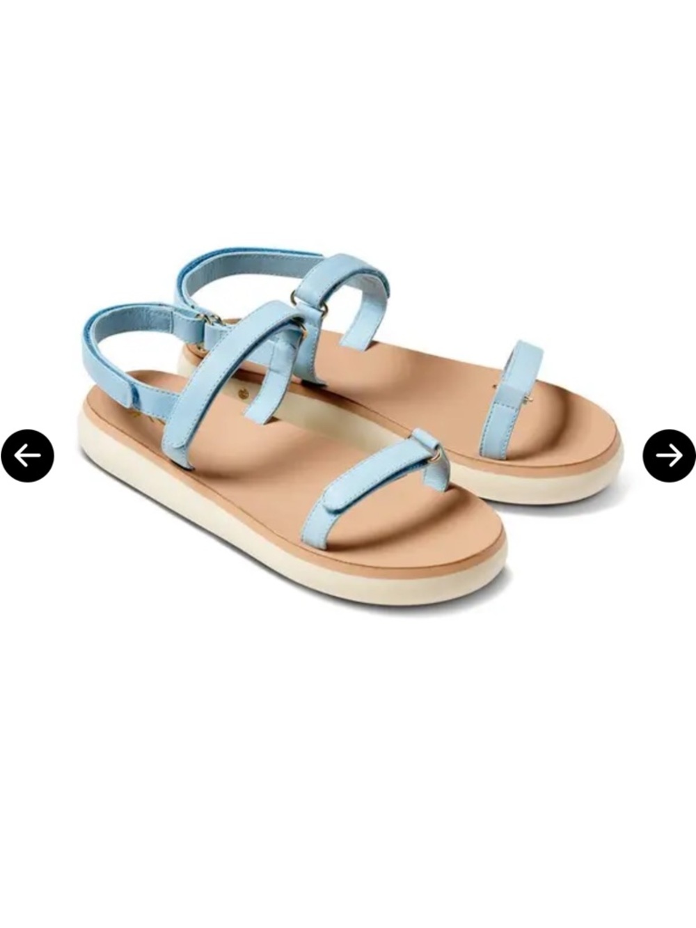 Beek Baby Blue Minimalist Leather Tyto Sandal